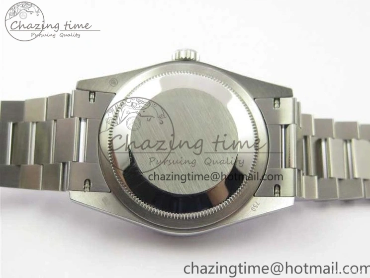 0521 Day-Date 36 SS 128239 Bp Maker Best Edition White MOP Dial Crystral Markers on President Bracelet FlexibleFit 3153
